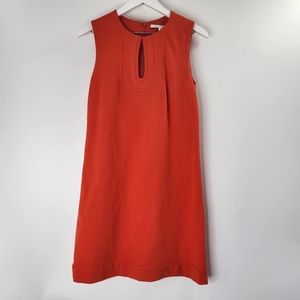 Diane Von Furstenberg Orange Jersey Kadijah Sleeveless Dress Keyhole Front